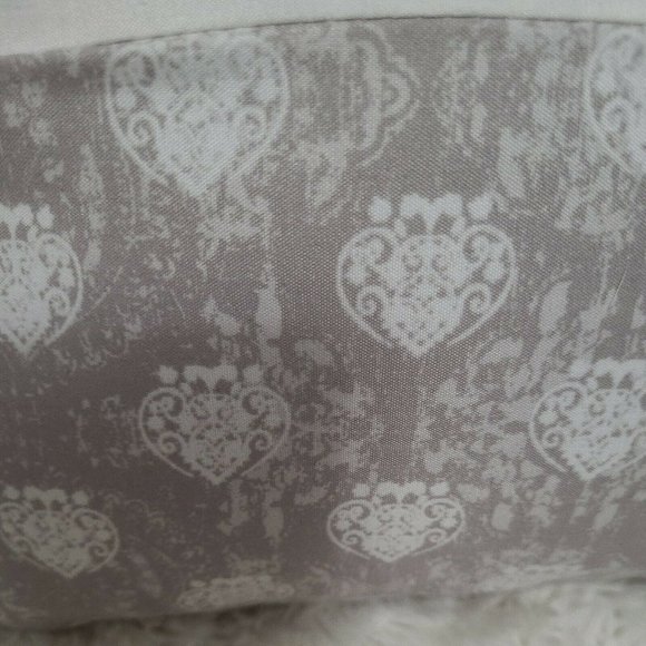 Boho Hippie Throw Pillow 15" X 11" white and gray - Picture 2 of 4